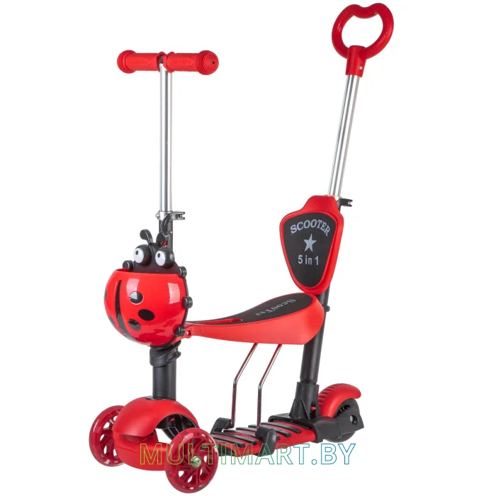 Самокат Novatrack Disco-Kids Saddle Pro 120SB.DISCOKIDS.RD9 (красный, 2019)